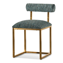 Load image into Gallery viewer, Emerald Green Dining Chair with Brushed Gold Base