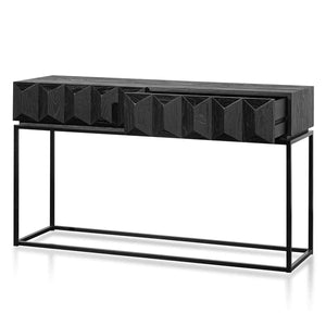 Full Black Wooden Console Table