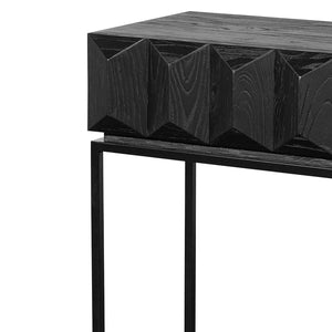 Full Black Wooden Console Table
