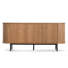 Load image into Gallery viewer, Natural Oak Sideboard with Black Metal Legs