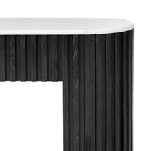 Load image into Gallery viewer, Black Console Table with White Marble