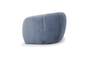 Dust Blue Three-Seater Fabric Sofa