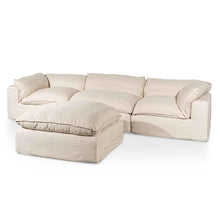Load image into Gallery viewer, Linen Sand Fabric Corner Sofa