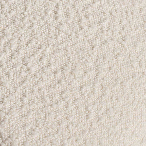 White Three-Seater Fabric Sofa