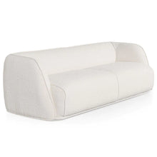 Load image into Gallery viewer, White Three-Seater Fabric Sofa
