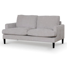 Load image into Gallery viewer, Oyster Beige Two-Seater Fabric Sofa with Black Legs