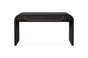Textured Espresso Black Console Table
