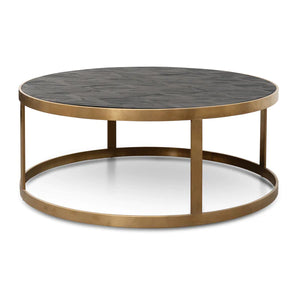 Black Coffee Table with Golden Base