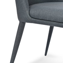 Load image into Gallery viewer, Gunmetal Grey Fabric Dining Chair