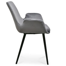 Load image into Gallery viewer, Dark Grey Velvet Dining Chair (Set of 2)