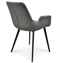 Load image into Gallery viewer, Dark Grey Velvet Dining Chair (Set of 2)