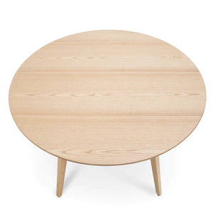 1m Round Natural Dining Table